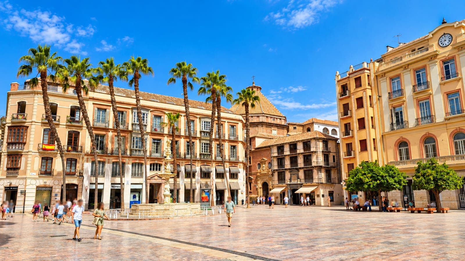 Plaza de la Constitución im historischen Zentrum von Málaga