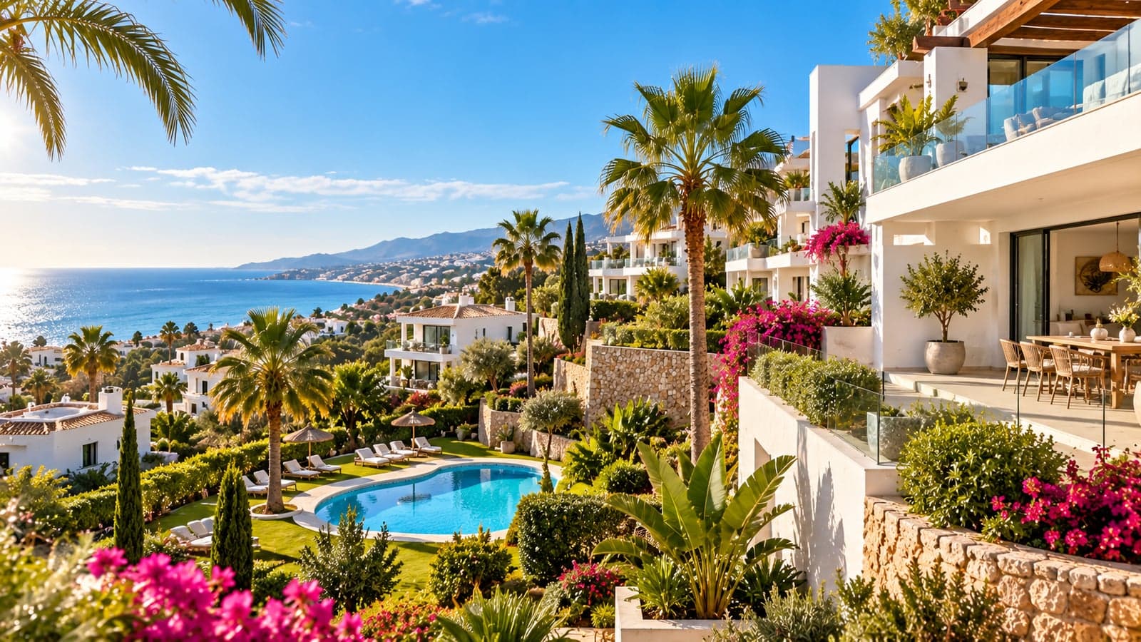 Moderne Villa mit Pool und Meerblick an der Costa del Sol