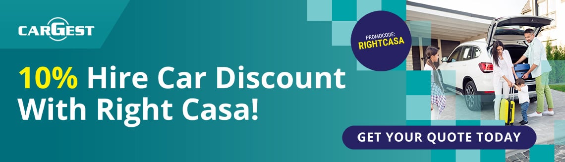10% Hire Car Discount With Right Casa!