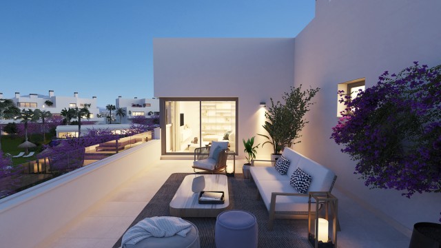 Terrace penthouse by night