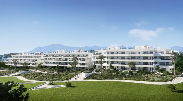 New modern Apartments, Aranya in Estepona, a gated residential complex located in a unique enclave surrounded by golf courses.